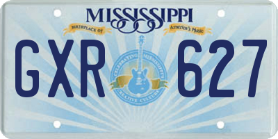 MS license plate GXR627