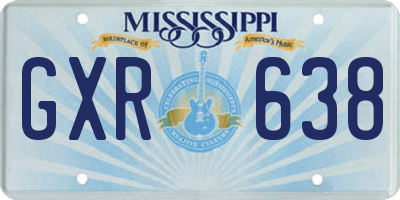 MS license plate GXR638