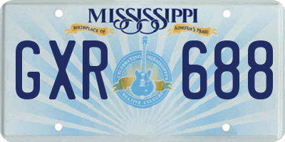 MS license plate GXR688