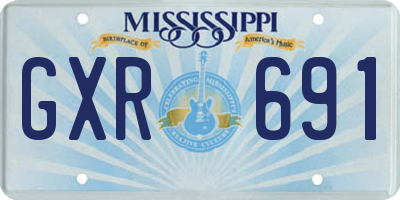 MS license plate GXR691