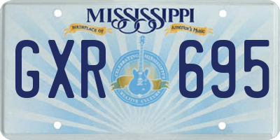 MS license plate GXR695