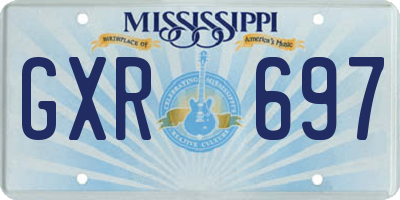 MS license plate GXR697