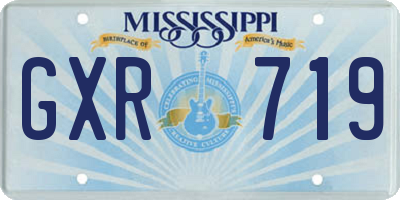 MS license plate GXR719