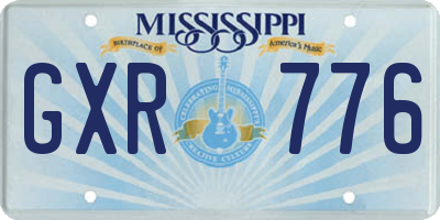 MS license plate GXR776