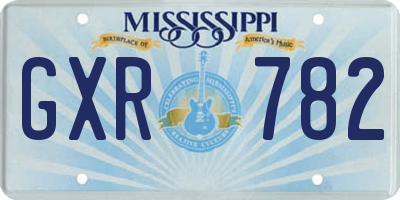 MS license plate GXR782