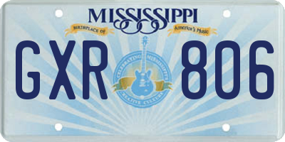 MS license plate GXR806