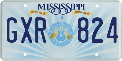 MS license plate GXR824