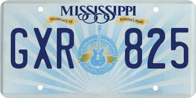 MS license plate GXR825