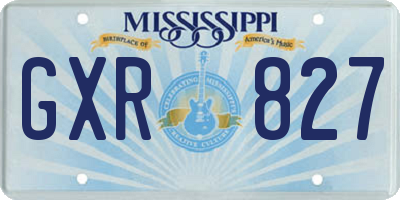 MS license plate GXR827