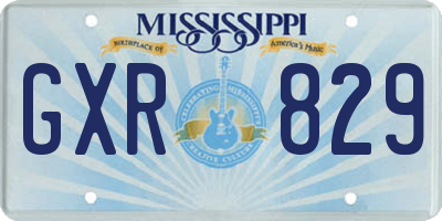 MS license plate GXR829