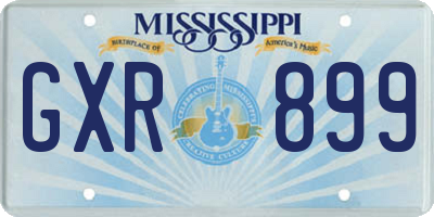 MS license plate GXR899
