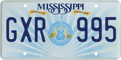 MS license plate GXR995