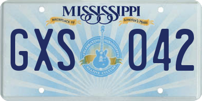 MS license plate GXS042