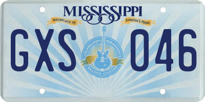 MS license plate GXS046