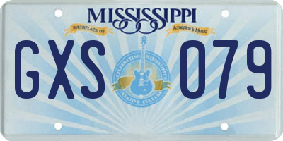 MS license plate GXS079