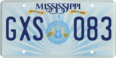 MS license plate GXS083