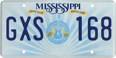 MS license plate GXS168