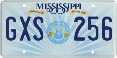 MS license plate GXS256