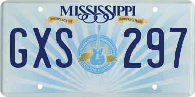 MS license plate GXS297
