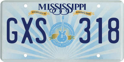 MS license plate GXS318