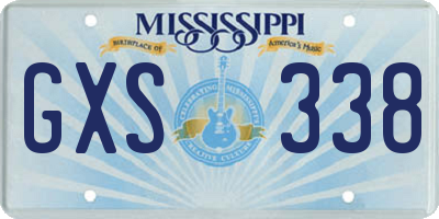 MS license plate GXS338