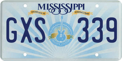 MS license plate GXS339