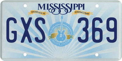 MS license plate GXS369