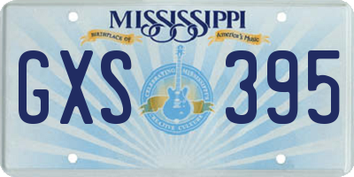 MS license plate GXS395