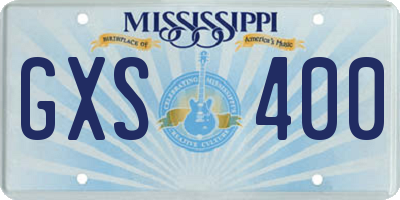 MS license plate GXS400