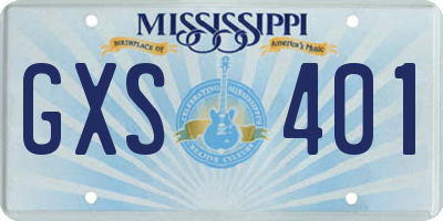 MS license plate GXS401