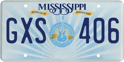 MS license plate GXS406