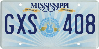 MS license plate GXS408
