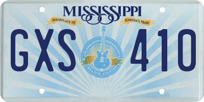 MS license plate GXS410