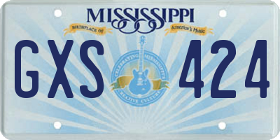 MS license plate GXS424