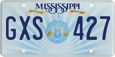 MS license plate GXS427