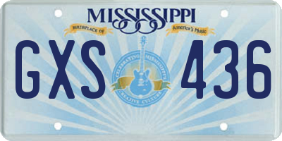 MS license plate GXS436