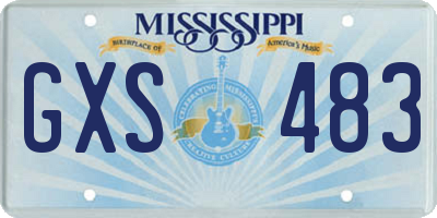MS license plate GXS483