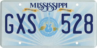 MS license plate GXS528