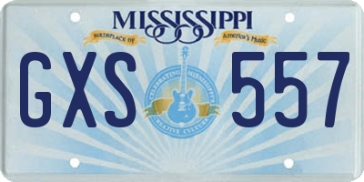MS license plate GXS557
