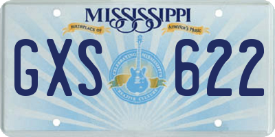 MS license plate GXS622