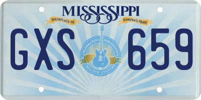 MS license plate GXS659