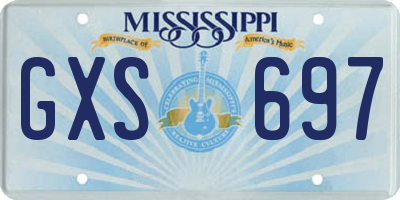 MS license plate GXS697