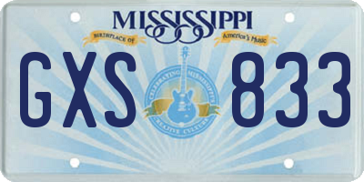 MS license plate GXS833