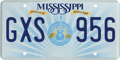 MS license plate GXS956