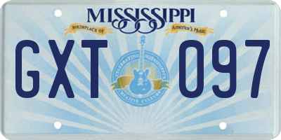 MS license plate GXT097