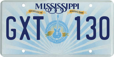 MS license plate GXT130