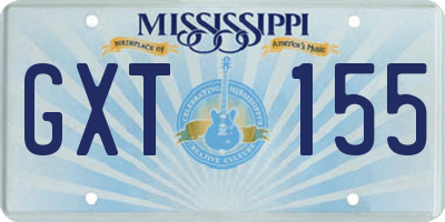 MS license plate GXT155