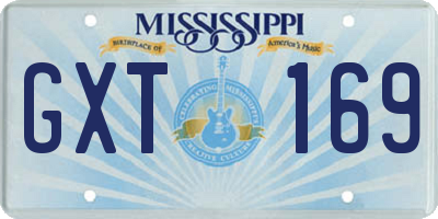MS license plate GXT169