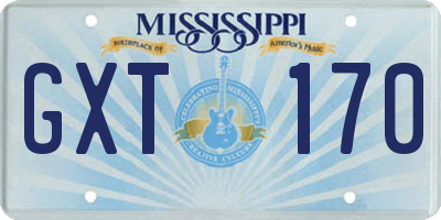 MS license plate GXT170
