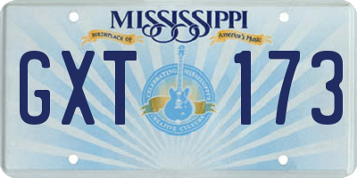 MS license plate GXT173